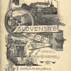 Naslovnica 5. snopiča <em>Slovenskih narodnih pesmi</em> iz leta 1900.